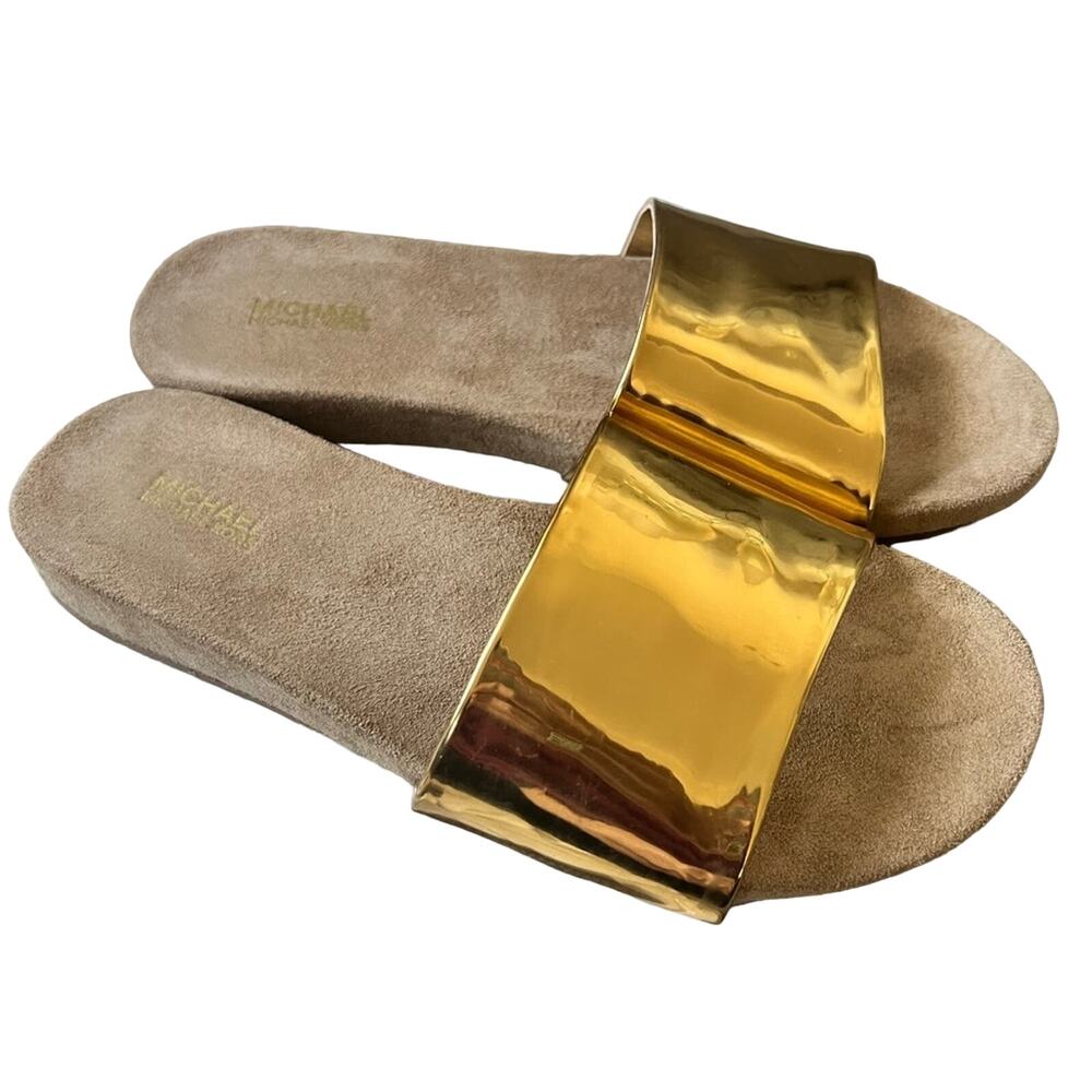 Michael Kors Gold Sandals Shoes Women’s 6